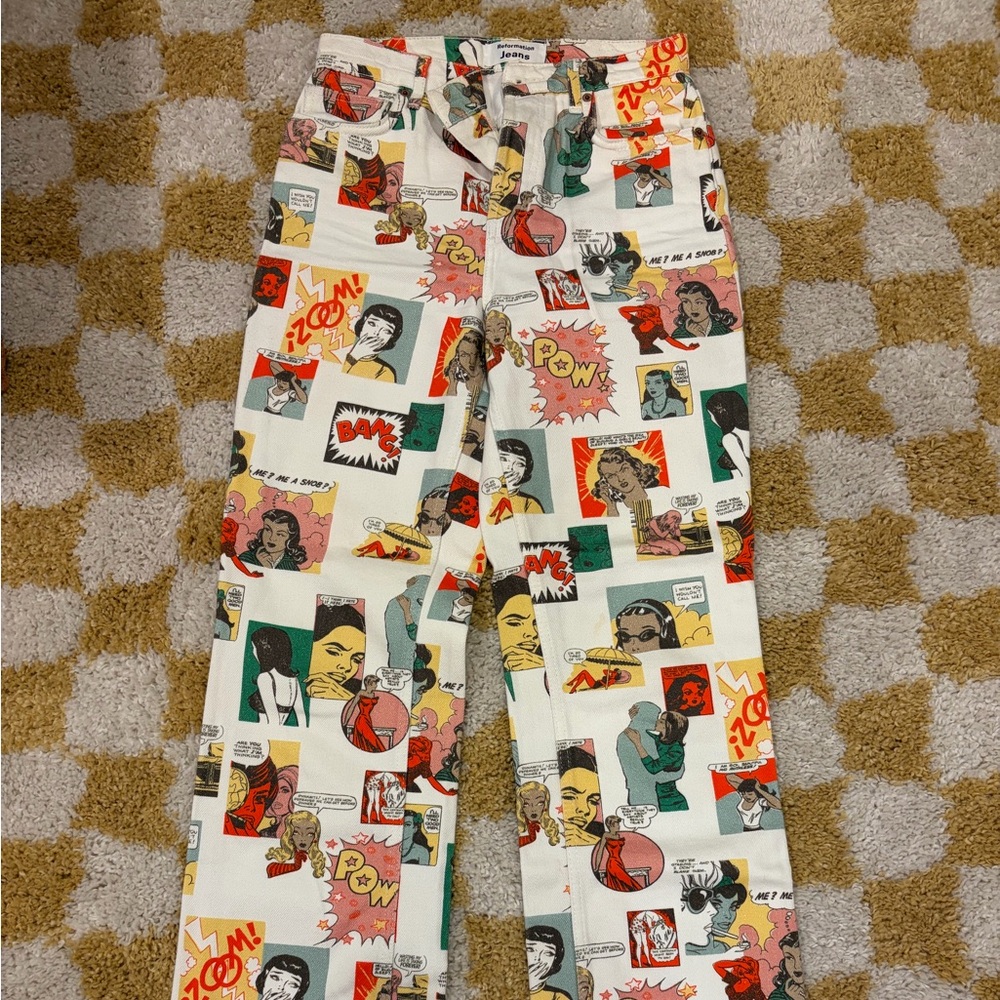 Reformation Print Jeans